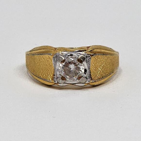 Vintage 14K Gold Size 13 Ring - Picture 1 of 8